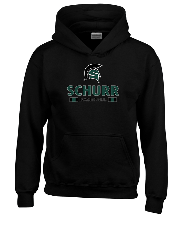Schurr HS Baseball Stacked - Youth Hoodie