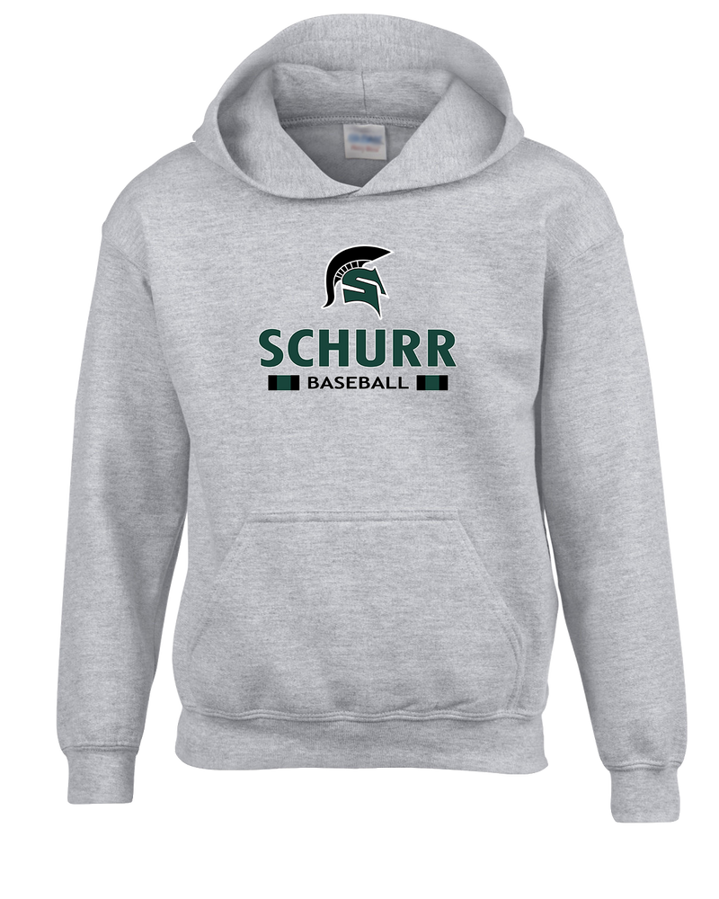 Schurr HS Baseball Stacked - Youth Hoodie