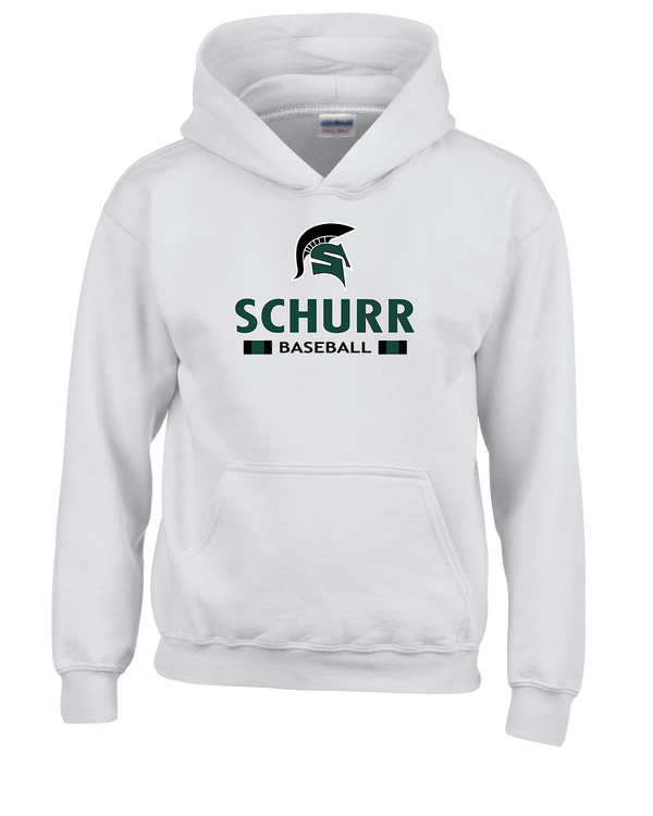 Schurr HS Baseball Stacked - Youth Hoodie