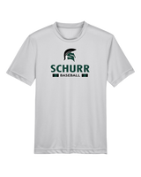Schurr HS Baseball Stacked - Youth Performance T-Shirt