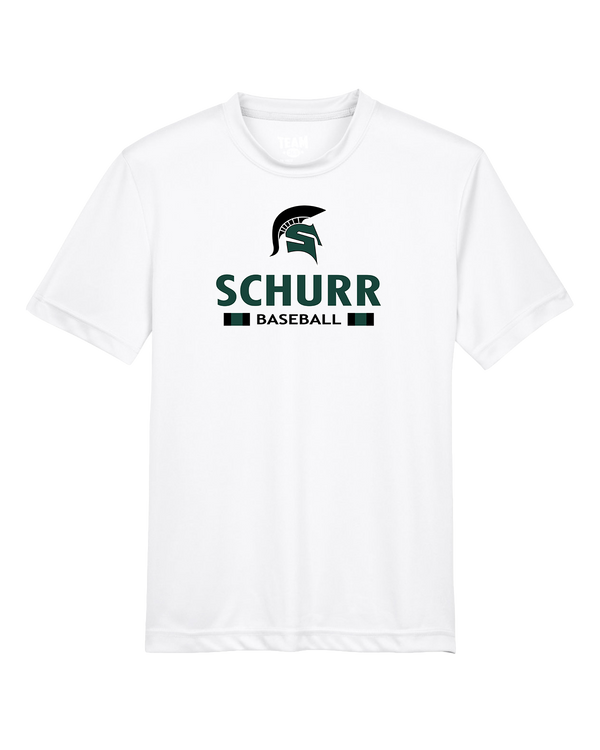 Schurr HS Baseball Stacked - Youth Performance T-Shirt