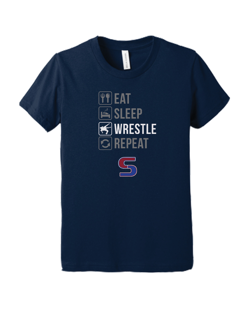 Seaman HS Eat Sleep Wrestle - Youth T-Shirt