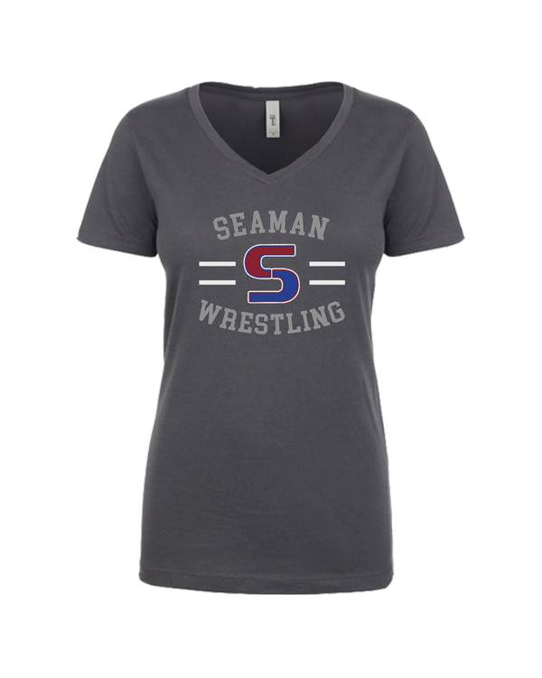 Seaman HS GW Wrestling Curve - Women’s V-Neck