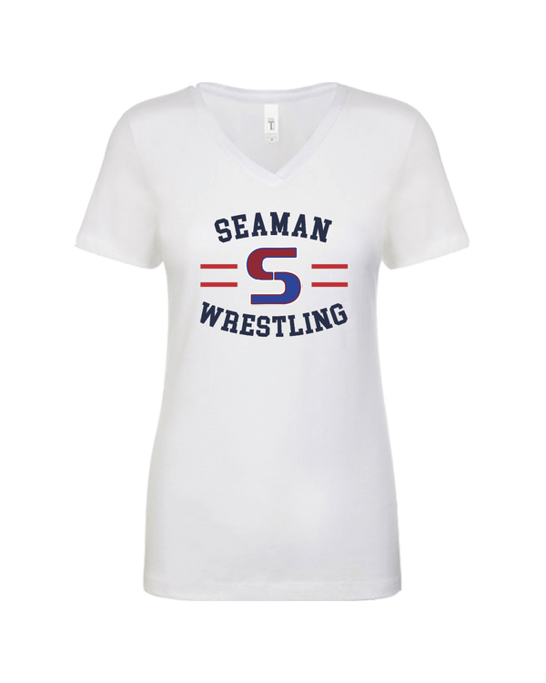 Seaman HS GW Wrestling Curve - Women’s V-Neck