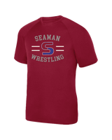 Seaman HS BW Wrestling Curve - Youth Performance T-Shirt