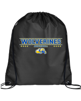Simeon Career Academy Baseball Border - Drawstring Bag