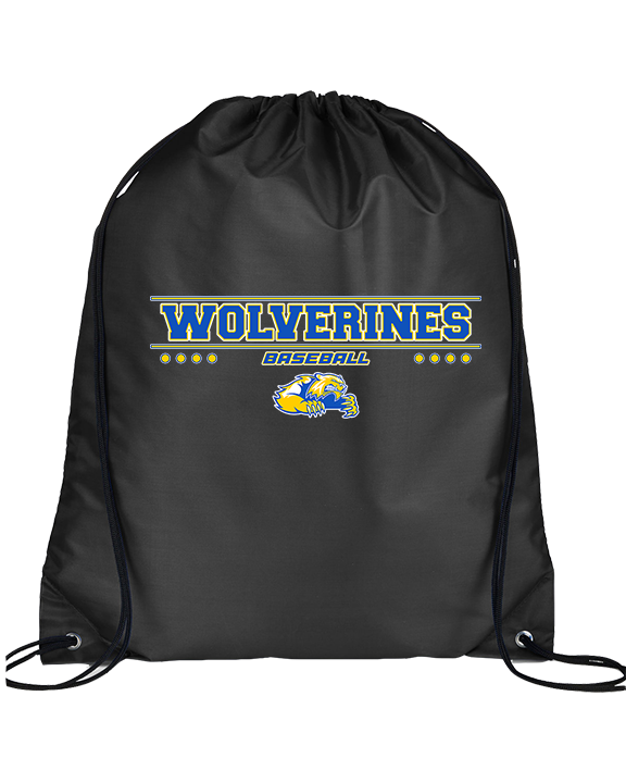 Simeon Career Academy Baseball Border - Drawstring Bag