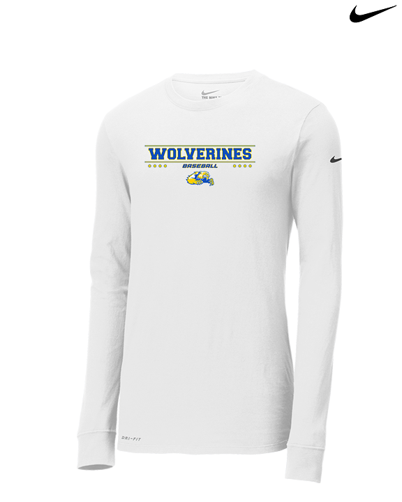 Simeon Career Academy Baseball Border - Mens Nike Longsleeve