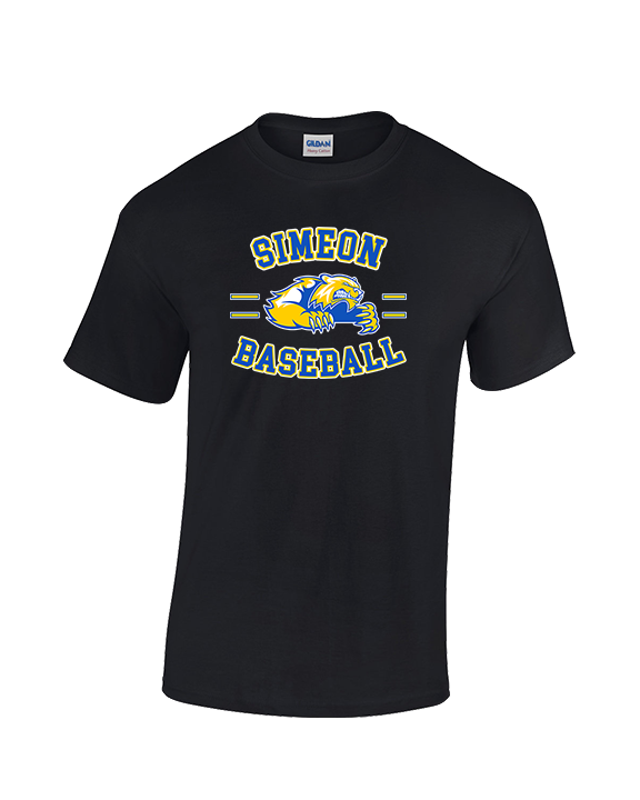 Simeon Career Academy Baseball Curve - Cotton T-Shirt