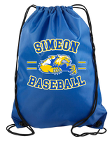 Simeon Career Academy Baseball Curve - Drawstring Bag