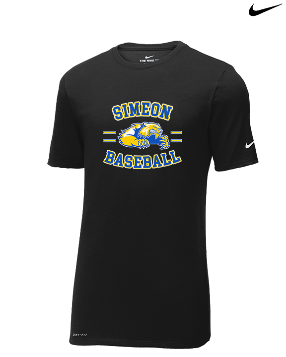 Simeon Career Academy Baseball Curve - Mens Nike Cotton Poly Tee