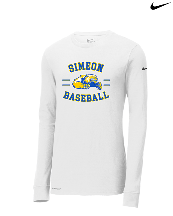 Simeon Career Academy Baseball Curve - Mens Nike Longsleeve
