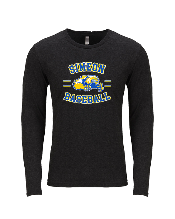 Simeon Career Academy Baseball Curve - Tri - Blend Long Sleeve