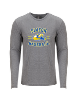 Simeon Career Academy Baseball Curve - Tri - Blend Long Sleeve