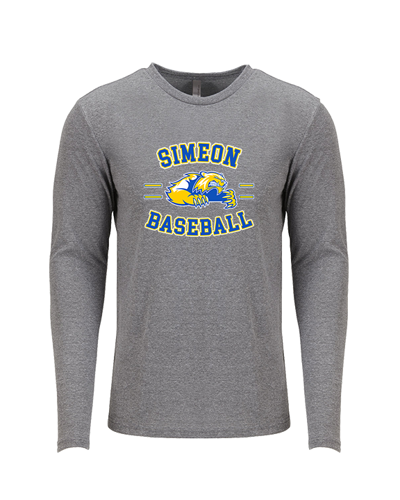Simeon Career Academy Baseball Curve - Tri - Blend Long Sleeve