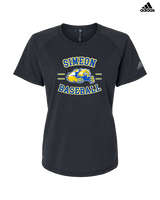 Simeon Career Academy Baseball Curve - Womens Adidas Performance Shirt