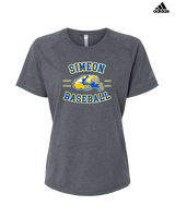 Simeon Career Academy Baseball Curve - Womens Adidas Performance Shirt