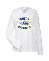 Simeon Career Academy Baseball Curve - Womens Performance Longsleeve