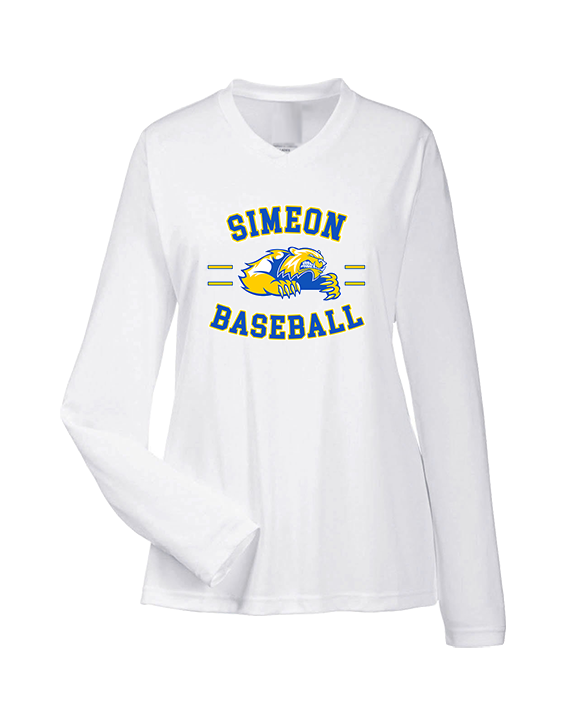Simeon Career Academy Baseball Curve - Womens Performance Longsleeve