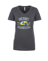 Simeon Career Academy Baseball Curve - Womens Vneck