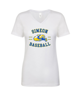 Simeon Career Academy Baseball Curve - Womens Vneck