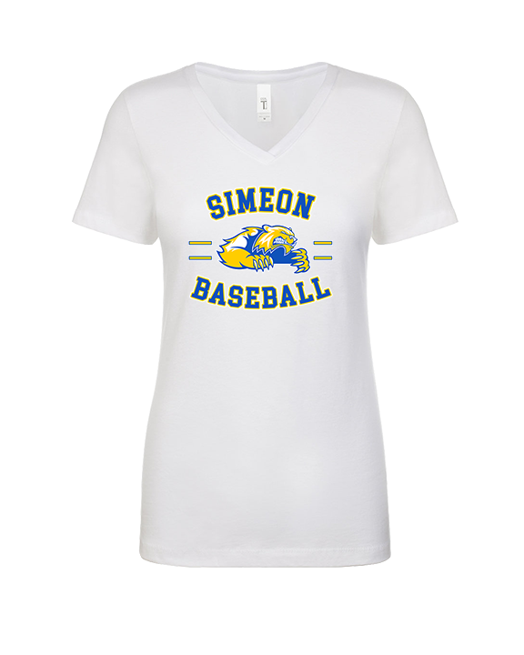 Simeon Career Academy Baseball Curve - Womens Vneck