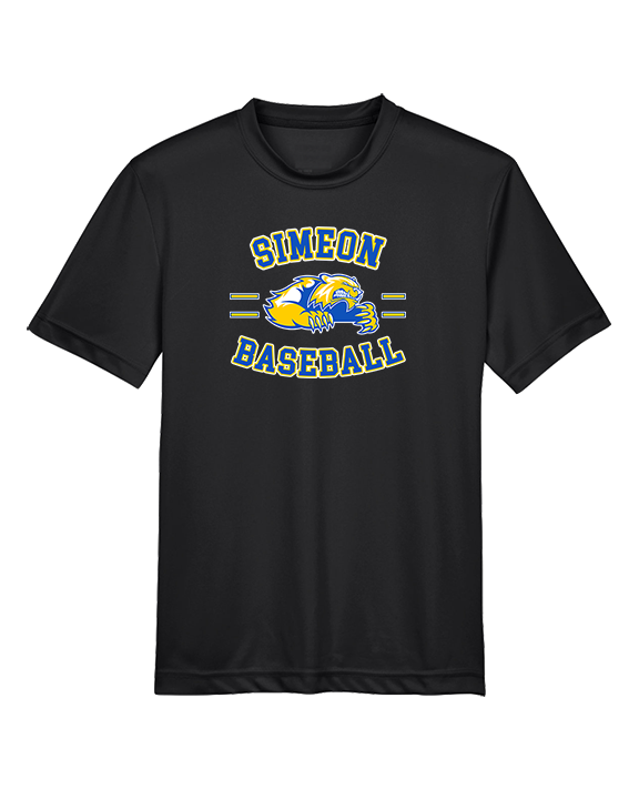 Simeon Career Academy Baseball Curve - Youth Performance Shirt