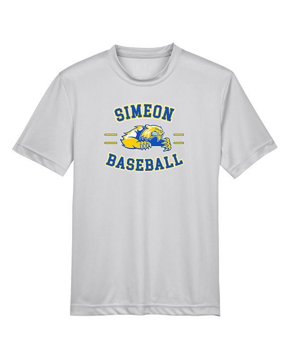 Simeon Career Academy Baseball Curve - Youth Performance Shirt