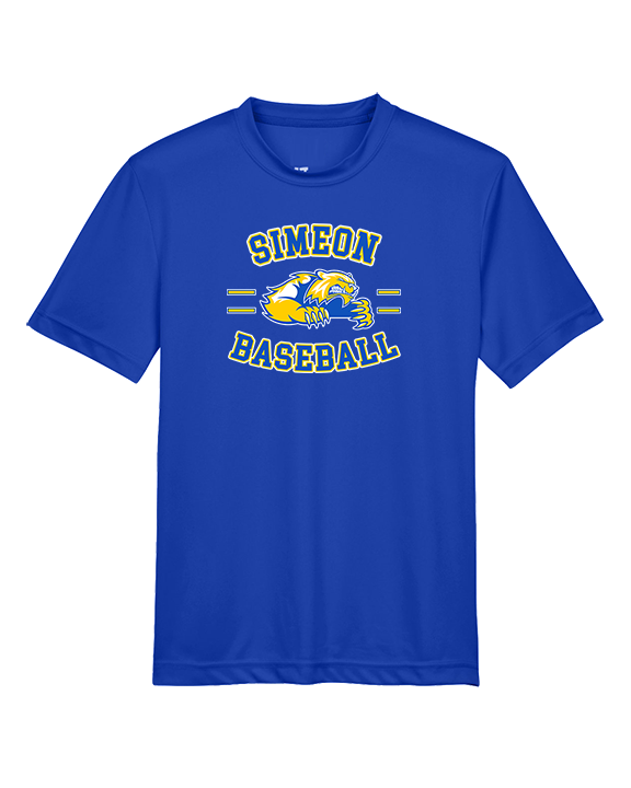 Simeon Career Academy Baseball Curve - Youth Performance Shirt