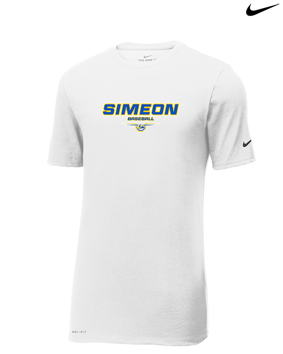 Simeon Career Academy Baseball Design - Mens Nike Cotton Poly Tee