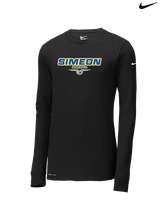 Simeon Career Academy Baseball Design - Mens Nike Longsleeve