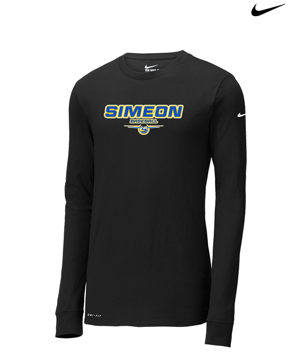 Simeon Career Academy Baseball Design - Mens Nike Longsleeve