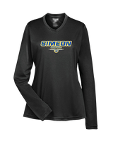 Simeon Career Academy Baseball Design - Womens Performance Longsleeve