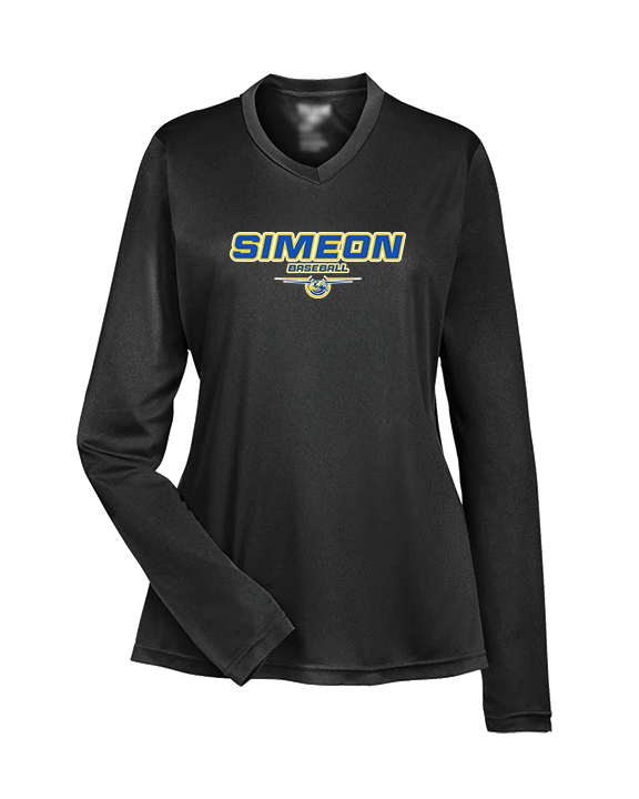 Simeon Career Academy Baseball Design - Womens Performance Longsleeve