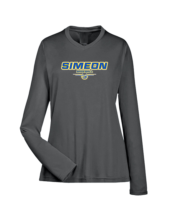 Simeon Career Academy Baseball Design - Womens Performance Longsleeve
