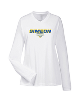 Simeon Career Academy Baseball Design - Womens Performance Longsleeve