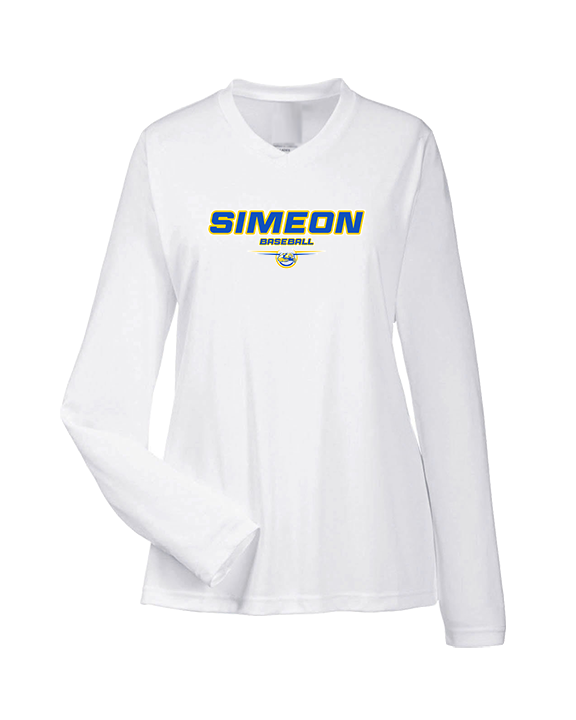 Simeon Career Academy Baseball Design - Womens Performance Longsleeve