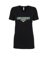 Simeon Career Academy Baseball Design - Womens Vneck
