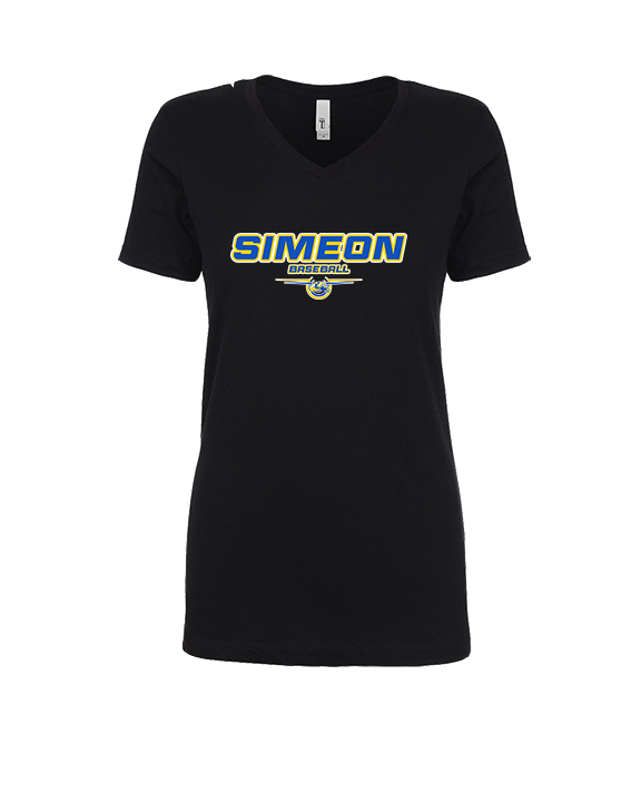Simeon Career Academy Baseball Design - Womens Vneck