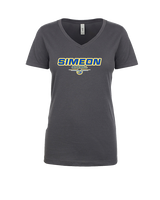 Simeon Career Academy Baseball Design - Womens Vneck