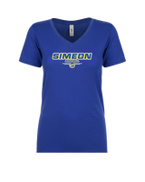 Simeon Career Academy Baseball Design - Womens Vneck