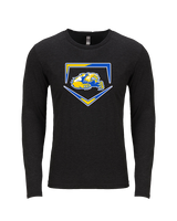 Simeon Career Academy Baseball Plate - Tri - Blend Long Sleeve