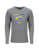 Simeon Career Academy Baseball Plate - Tri - Blend Long Sleeve
