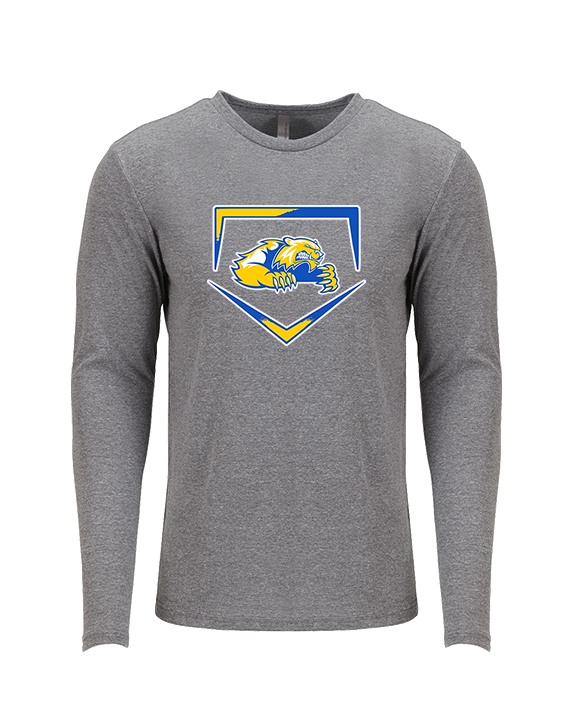 Simeon Career Academy Baseball Plate - Tri - Blend Long Sleeve