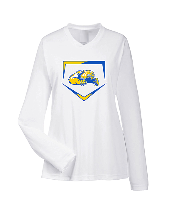 Simeon Career Academy Baseball Plate - Womens Performance Longsleeve