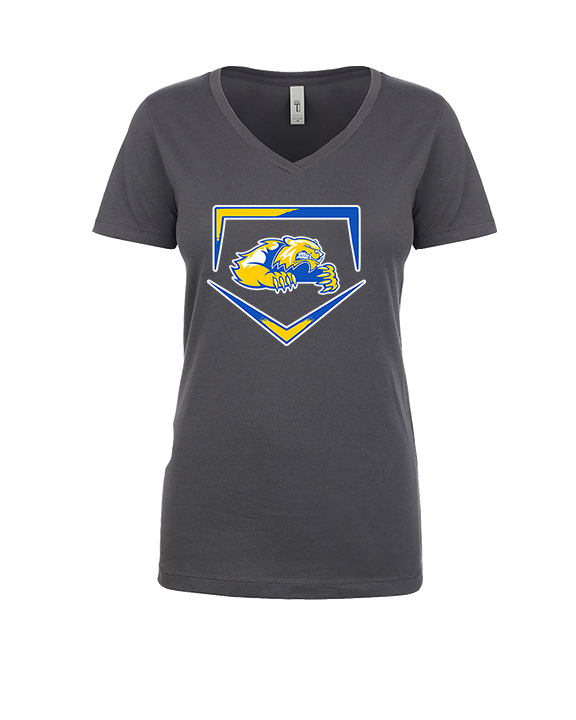 Simeon Career Academy Baseball Plate - Womens Vneck