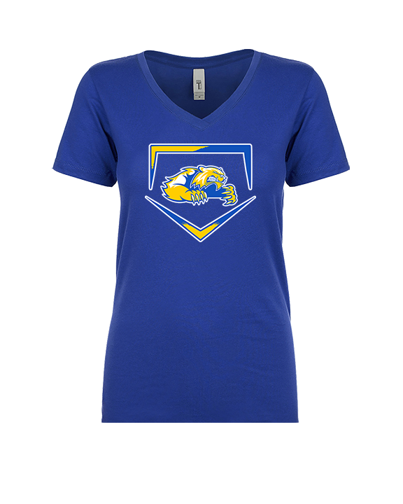 Simeon Career Academy Baseball Plate - Womens Vneck