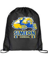 Simeon Career Academy Baseball Stacked - Drawstring Bag