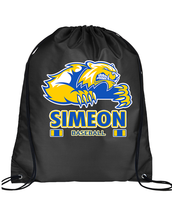Simeon Career Academy Baseball Stacked - Drawstring Bag