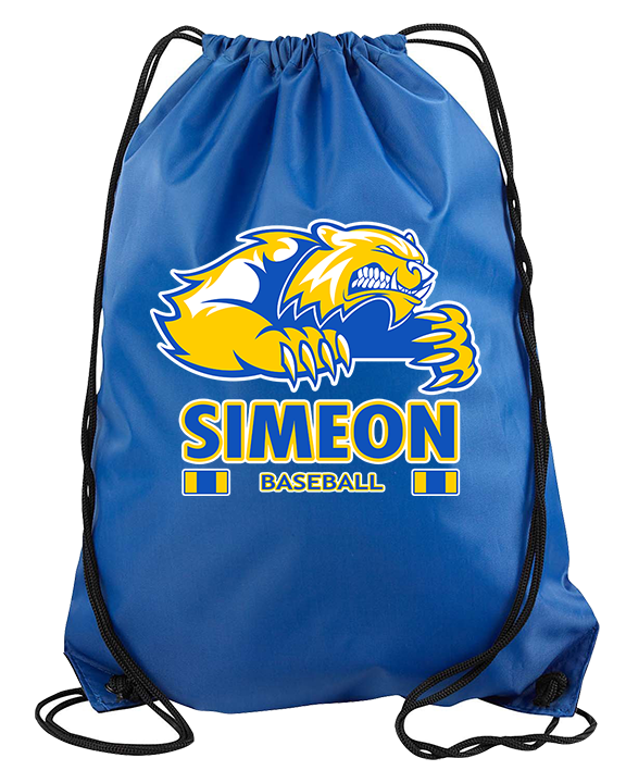 Simeon Career Academy Baseball Stacked - Drawstring Bag